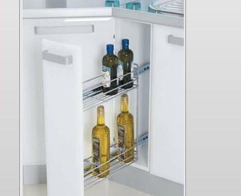 Механизъм за бутилки PUSH OPEN изтегляне за шкаф 20 см